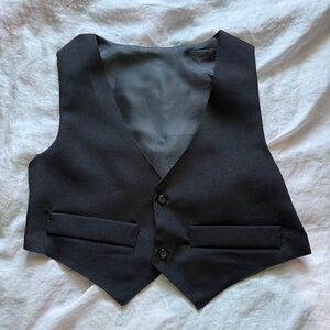 Kids Black Formal Suit Vest